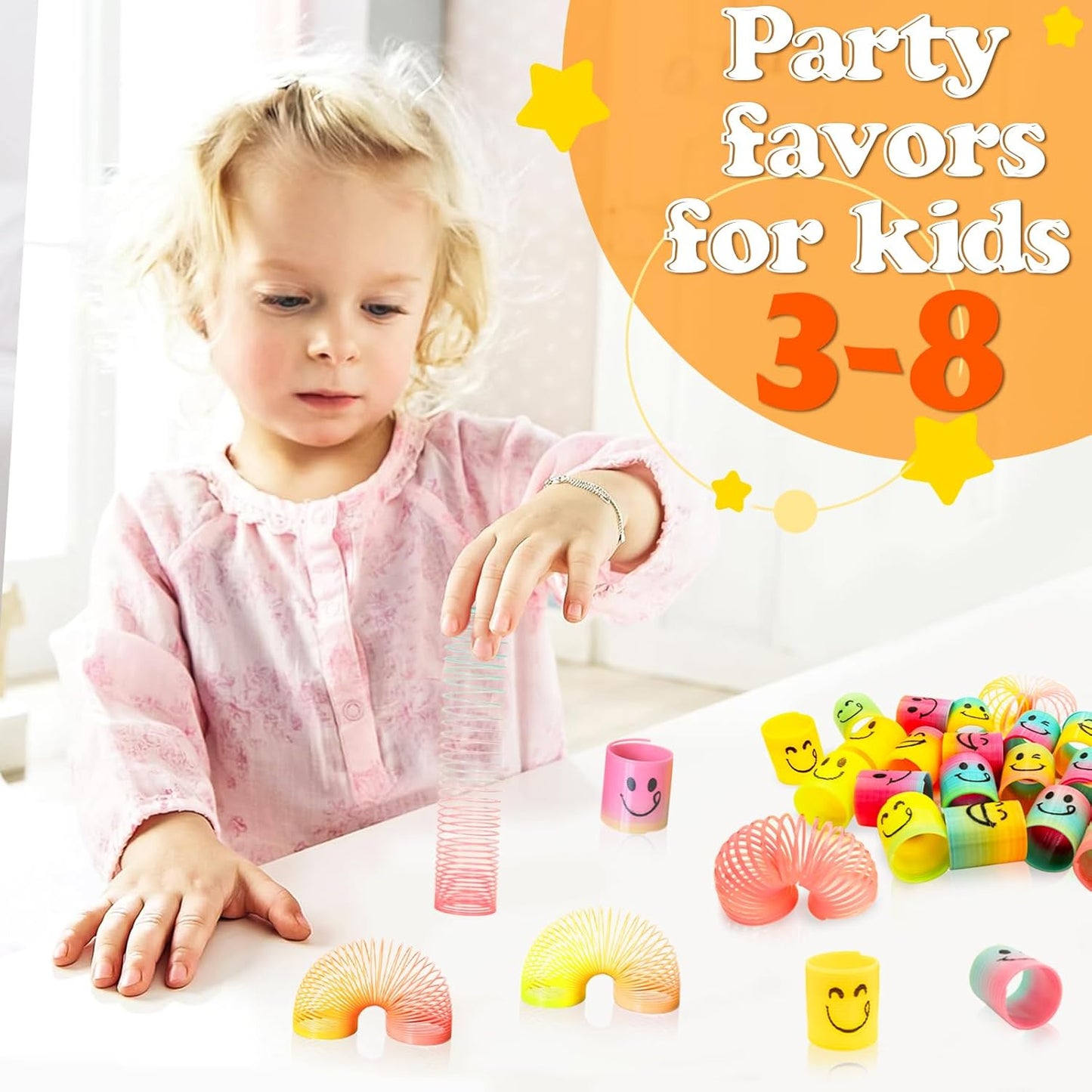 42 Pack Mini Spring Party Favors Toys Magic Fidget Stress Coil for Favor Carnival Prize Birthday Goodie Bag Stuffers for Kids Boys Girls