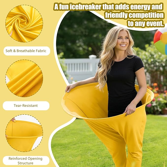 Granny Pants Yard Game for Adults, 2PCS Outdoor Granny Pants Set with 10 Bouncy Balls, 2 Air Pumps & 2 Flags, Fun Backyard Game for Family Gatherings and Group Parties