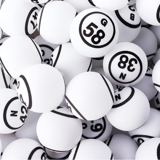 GSE Games & Sports Expert 1.5" Bingo Balls - Ping Pong Size Balls for Large Bingo Cage, Bingo Calling Balls for Parties, Prize Raffles, Family Game Nights