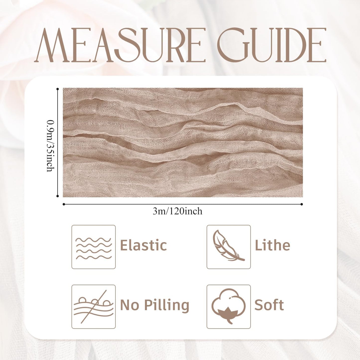 Wokceer Cheesecloth Table Runner 2Pack 10FT Nude Pink Boho Gauze Cheese Cloth Table Runner for Party Long Rustic Sheer Table Runners for Baby Bridal Shower Wedding Easter Table Decor