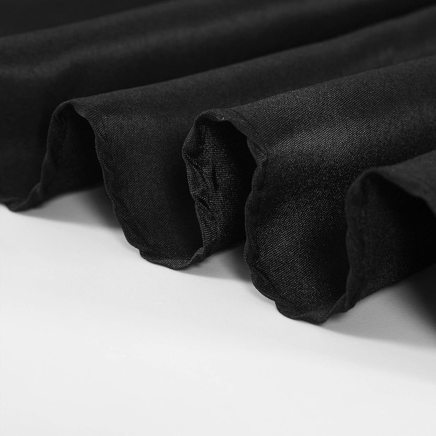 120 inch Round Tablecloth Washable Polyester Table Cloth Decorative Table Cover for Wedding Party Dining Banquet（120 inch,Black）