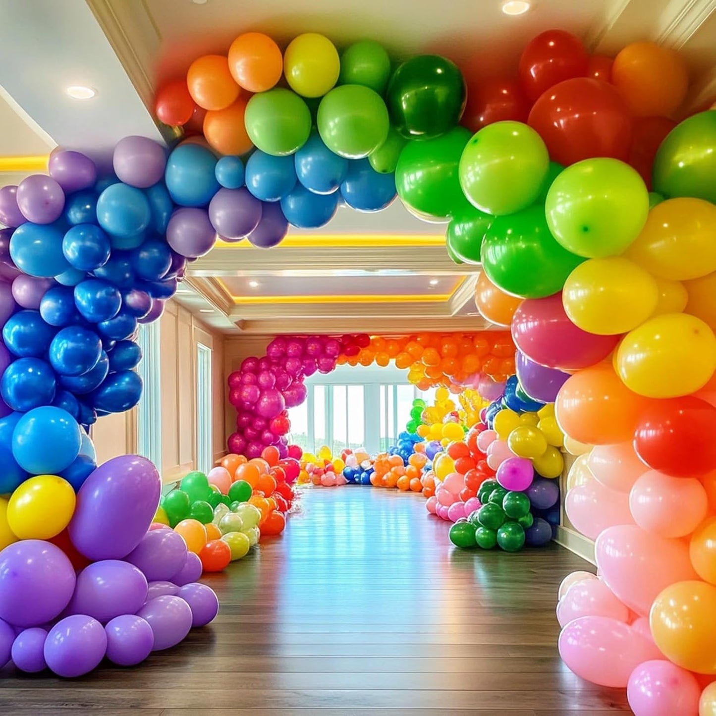 150 pcs Rainbow Latex Balloons, 5 inches Assorted color ballons, Round Helium Bright Color Balloons for Birthday Baby Shower Wedding Party Decorations