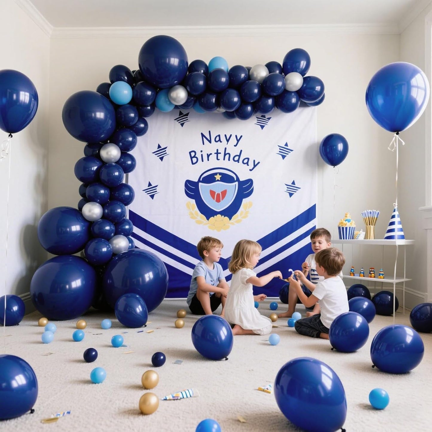 Navy Blue Balloons Latex Party Dark Blue 100 Pack 12 inch Round Navy Balloons for Wedding Graduation Birthday Party Backdrop Decorations