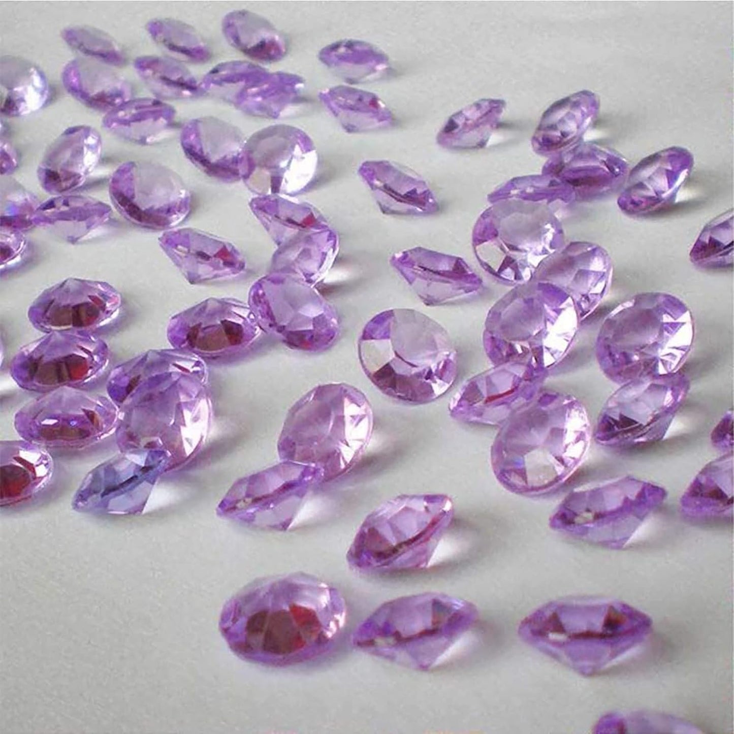 ZKC 4.5mm 10000PCS Purple Crystal Acrylic Diamond Vase Fillers Beads for Wedding Centerpiece Table Scatter Shower Party Vase Beads Decorations