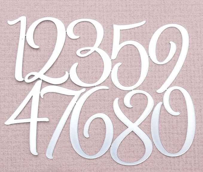 SOWAKA 2 Sets Acrylic Number 0-9 Large Cake Toppers Mirrored Picks for Birthday Cake Wedding Decoration Baby Shower Anniversary Parties (Silver)