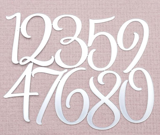 SOWAKA 2 Sets Acrylic Number 0-9 Large Cake Toppers Mirrored Picks for Birthday Cake Wedding Decoration Baby Shower Anniversary Parties (Silver)