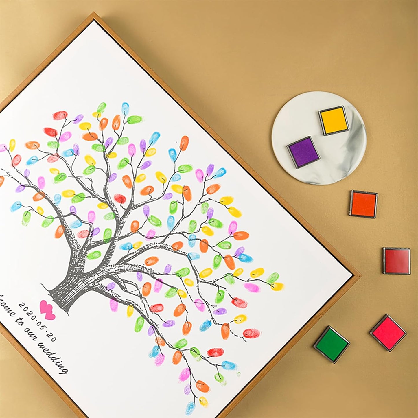 Wedding Guest Book Personalized – Customizable Sign-in Book for Weddings, Baby Showers, and Special Events (B - Custom Model, 20×28 inch (10–200 Guests))