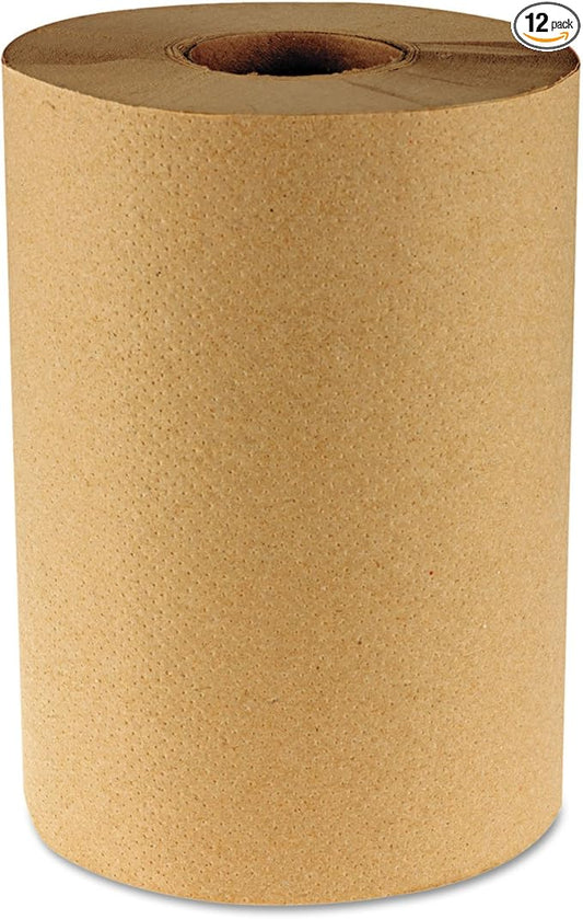 BWK6252 - Boardwalk Hardwound Paper Towels, 8 inches x 350 feet, 1-Ply Natural, 12 Rolls/Carton