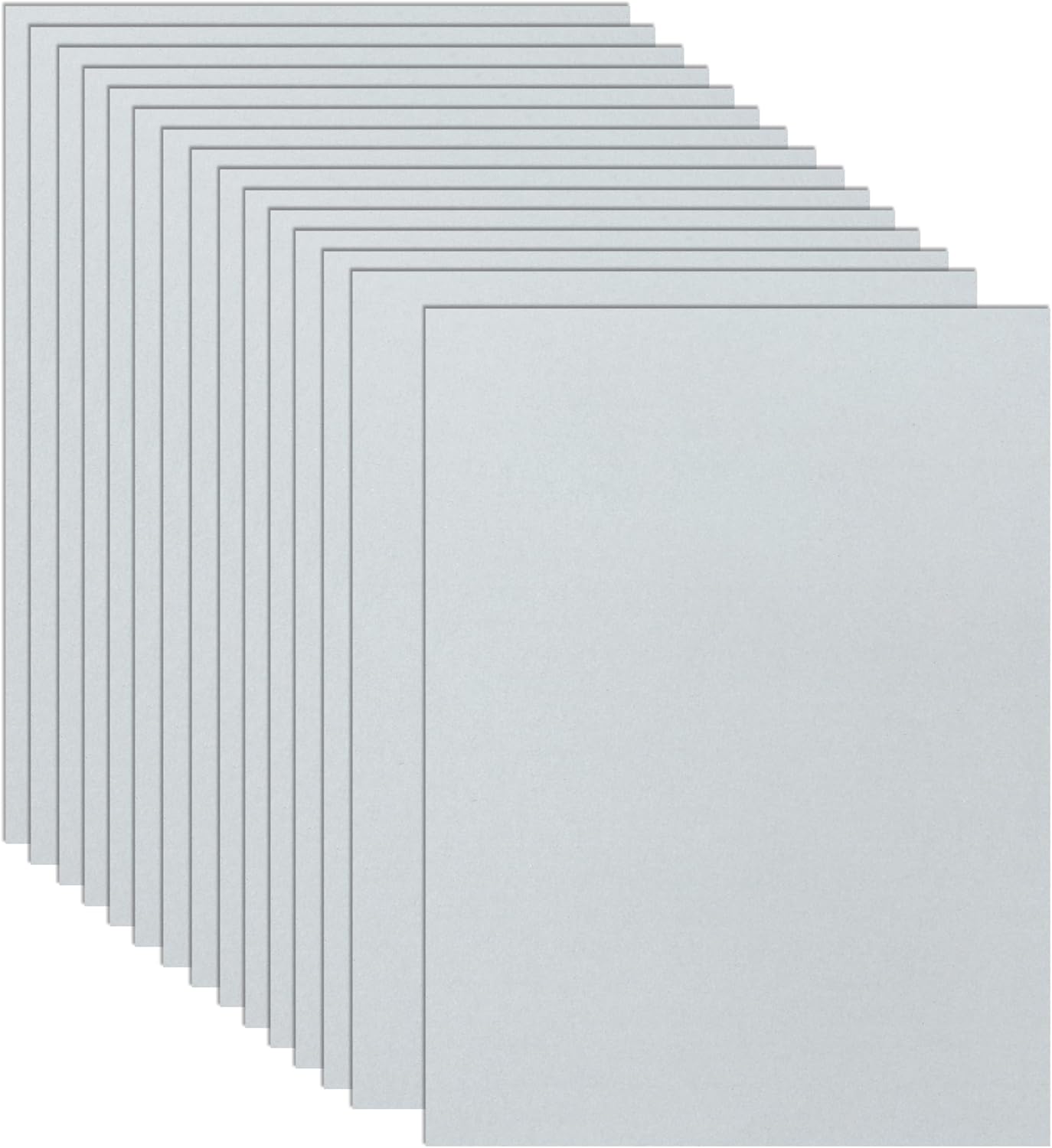 32 Sheets Grey Cardstock 8.5 x 11 Printer Paper, 80lb Thick Silver Card Stock for Cards Making, Invitations, Certificates, Anniversary Cards, Office Printing