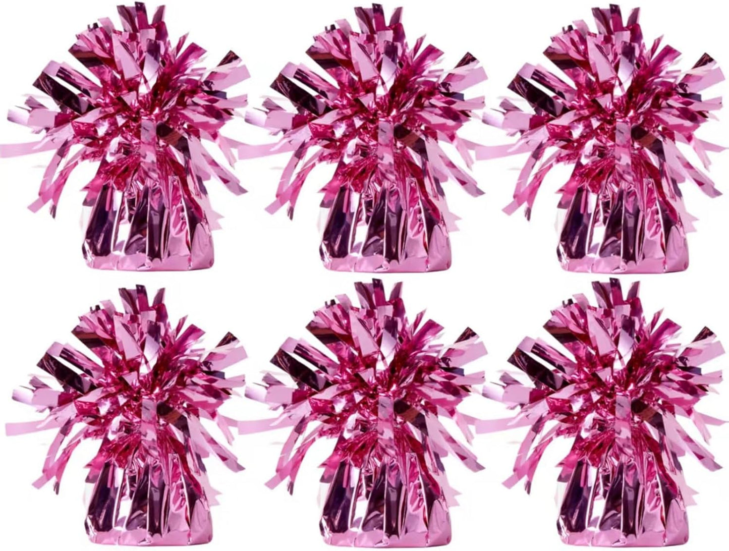 balloon weights are perfect for parties, birthdays, weddings. Each pack includes 6PCS durable weights that easily decorate balloons and elevate any celebration. (Pink)