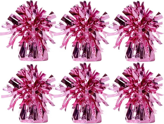 balloon weights are perfect for parties, birthdays, weddings. Each pack includes 6PCS durable weights that easily decorate balloons and elevate any celebration. (Pink)
