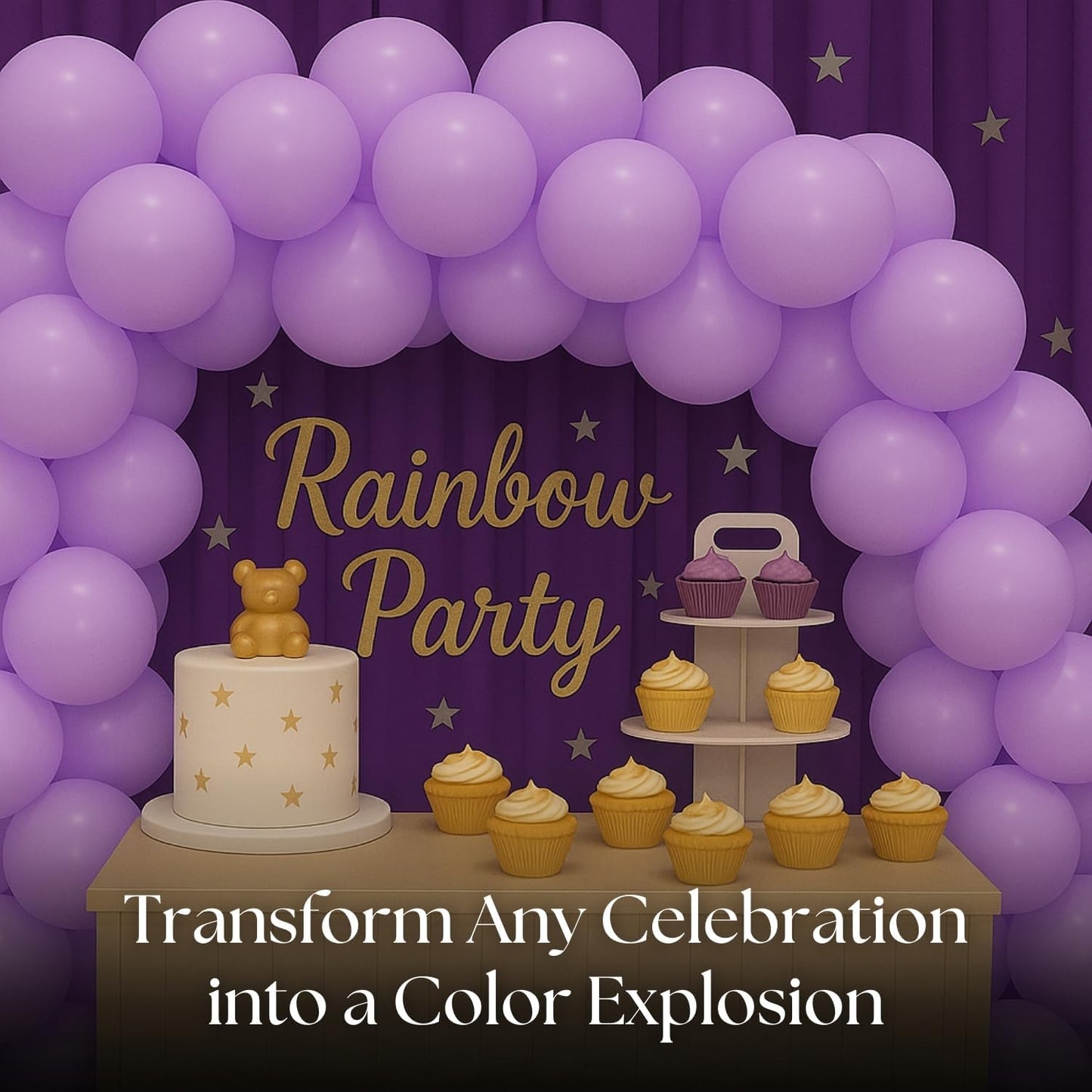 Monty 9 Inch Pastel Violet Latex Balloons Pack of 2 (100 pcs) – Party Decorations, Birthdays, New Year, Anniversaries, Christmas, Baby Shower & Weddings Decor