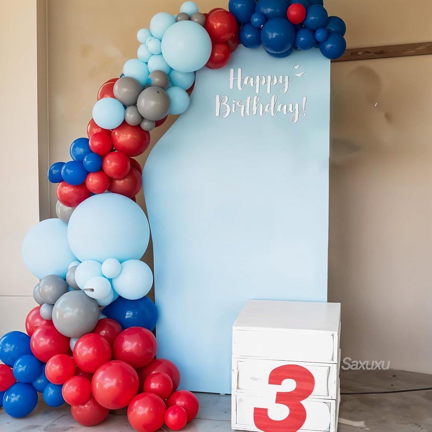 Red and Blue Balloon Arch Kit, Red White Blue Balloon Garland Kit, Sand Gold Balloons Navy White Balloons For Independence Day Baseball Theme Baby Shower Birthday Party Decorations