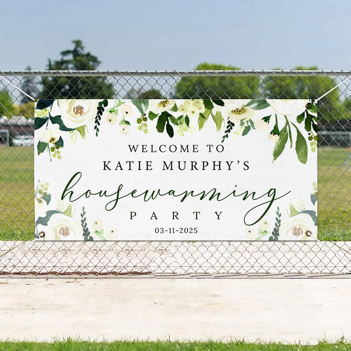 Personalized Housewarming Party Welcome Banner Decorations Double Sided Printing And Various Sizes #1
