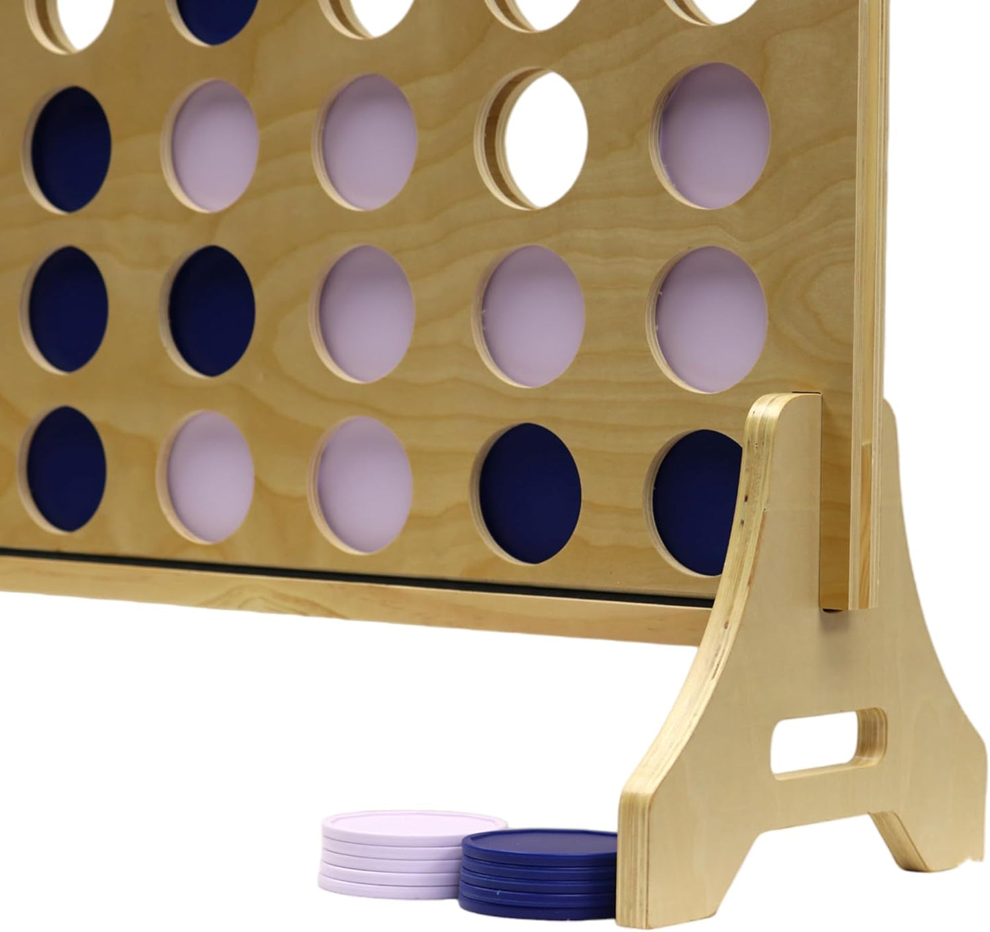Tailgating Pros Premium Giant Four in a Row with Carrying Case - Jumbo Oversized Outdoor Yard Game - Connect Multiple Pucks in a Row to Win - Many Puck Colors Available!