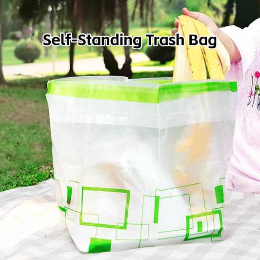 3 Pcs Self-Standing Trash Bags for Outdoor BBQ Party Car Picnic Camping No Trash Cans Needed