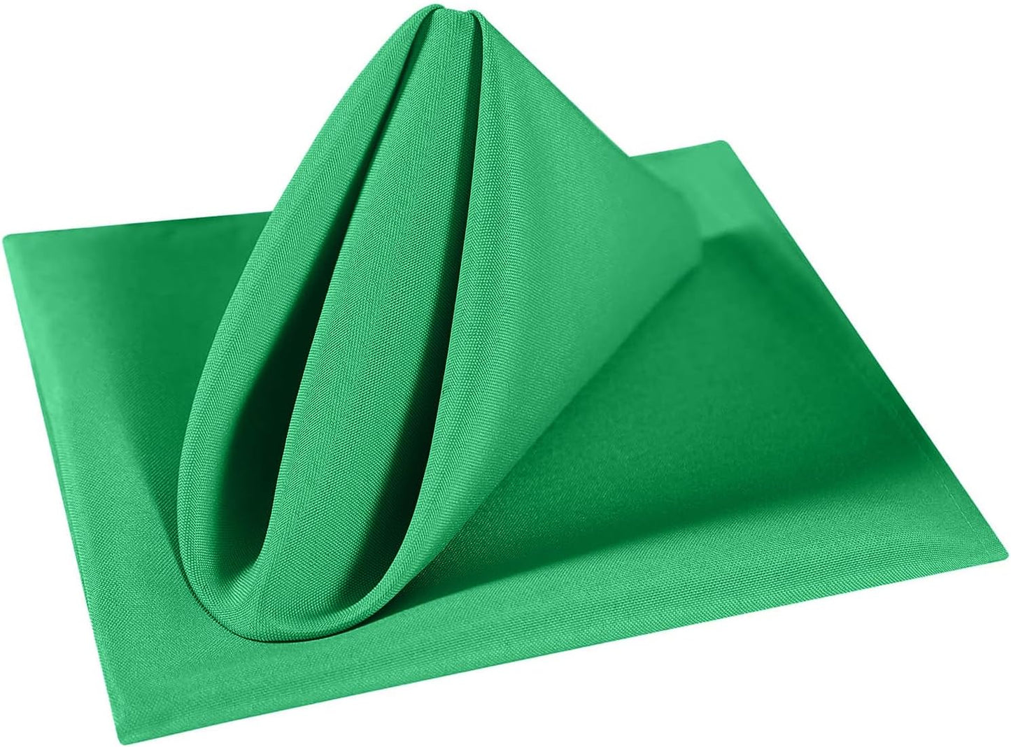 Cloth Napkins 20x20 inch Washable Polyester Dinner Napkins Soft Table Napkins for Wedding Party Dining Banquet(Emerald,100PCS)