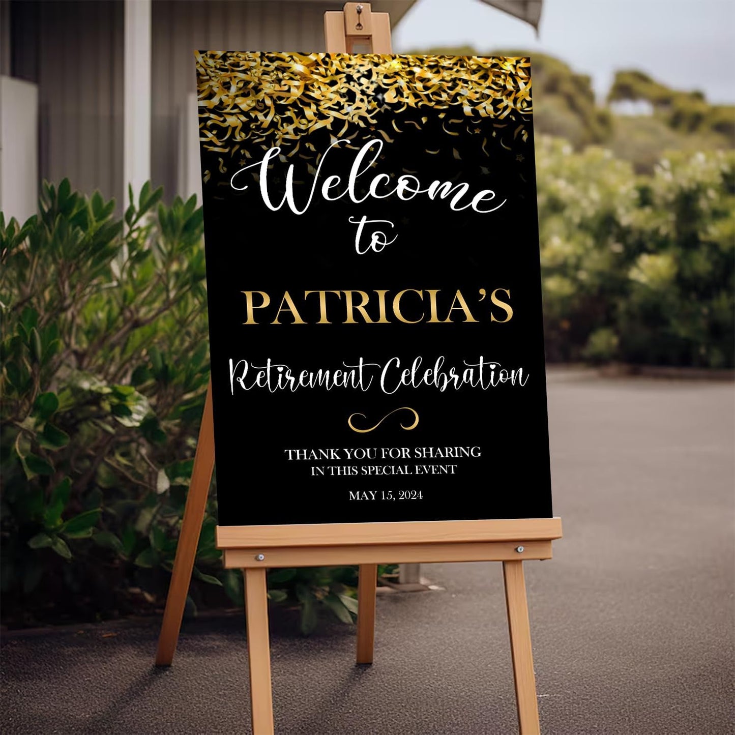 Retirement Celebration Party Welcome Sign, Retirement Decor, Purple Retirement Decor, Personalized Retirement Celebration Welcome Sign, Retirement Outdoor Sign