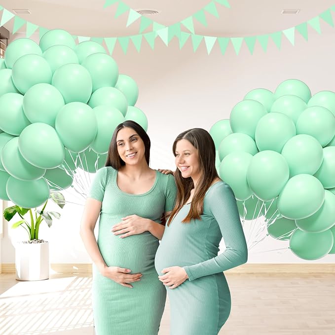 Mint Green Balloons 12inch, Mint Latex Balloon 50pcs Party Balloons for Wedding Baby Shower Birthday Party Decorations