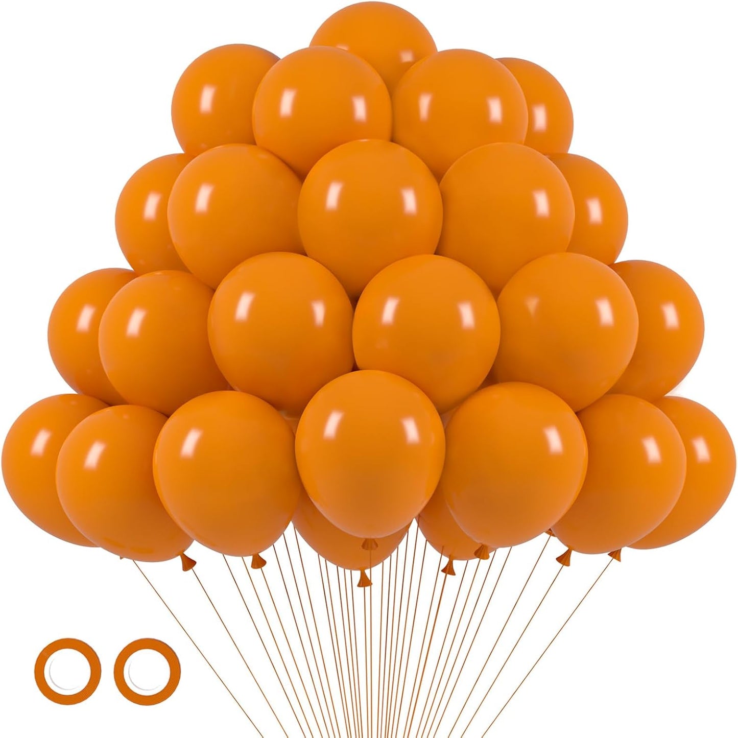 105pcs Retro Orange Balloons 12inch Party Latex Balloons for Boys Girls Birthday Baby Shower Gender Reveal Wedding Sunflower Party Decorations