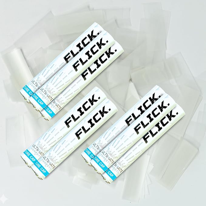 Ultimate Confetti - 8 Pack White Dissolving Rice Paper Confetti Wands - Handheld 6" Water Soluble Confetti Flick Flutter Sticks For Wedding, Parties & Live Events - 1 Handful, 0.5 oz Each Stick