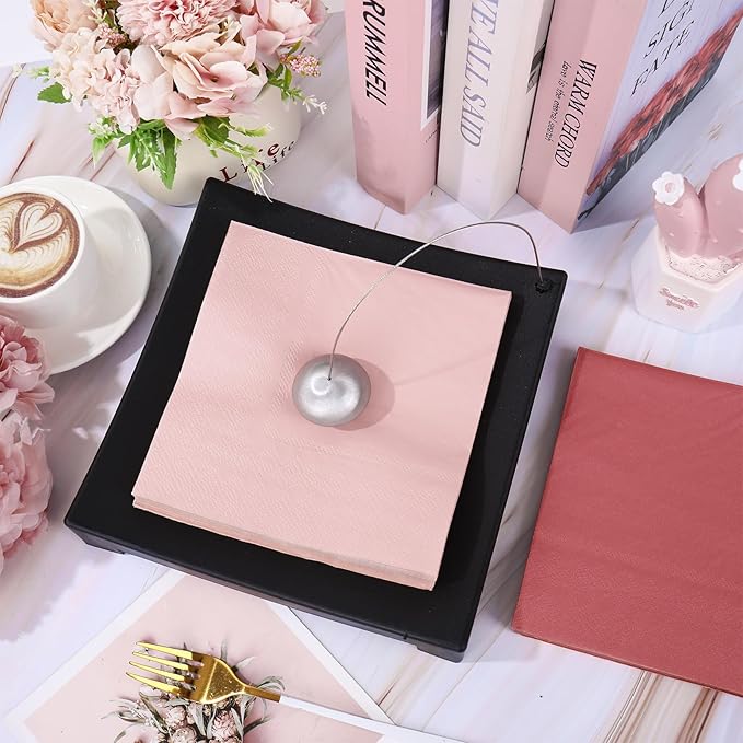 Whaline 150 Pcs Red Burgundy Dinner Napkins Disposable Paper Napkin Decorative 3 Color Dessert Dinner Hand Napkin for Wedding Birthday Home Party Table Supplies Decor