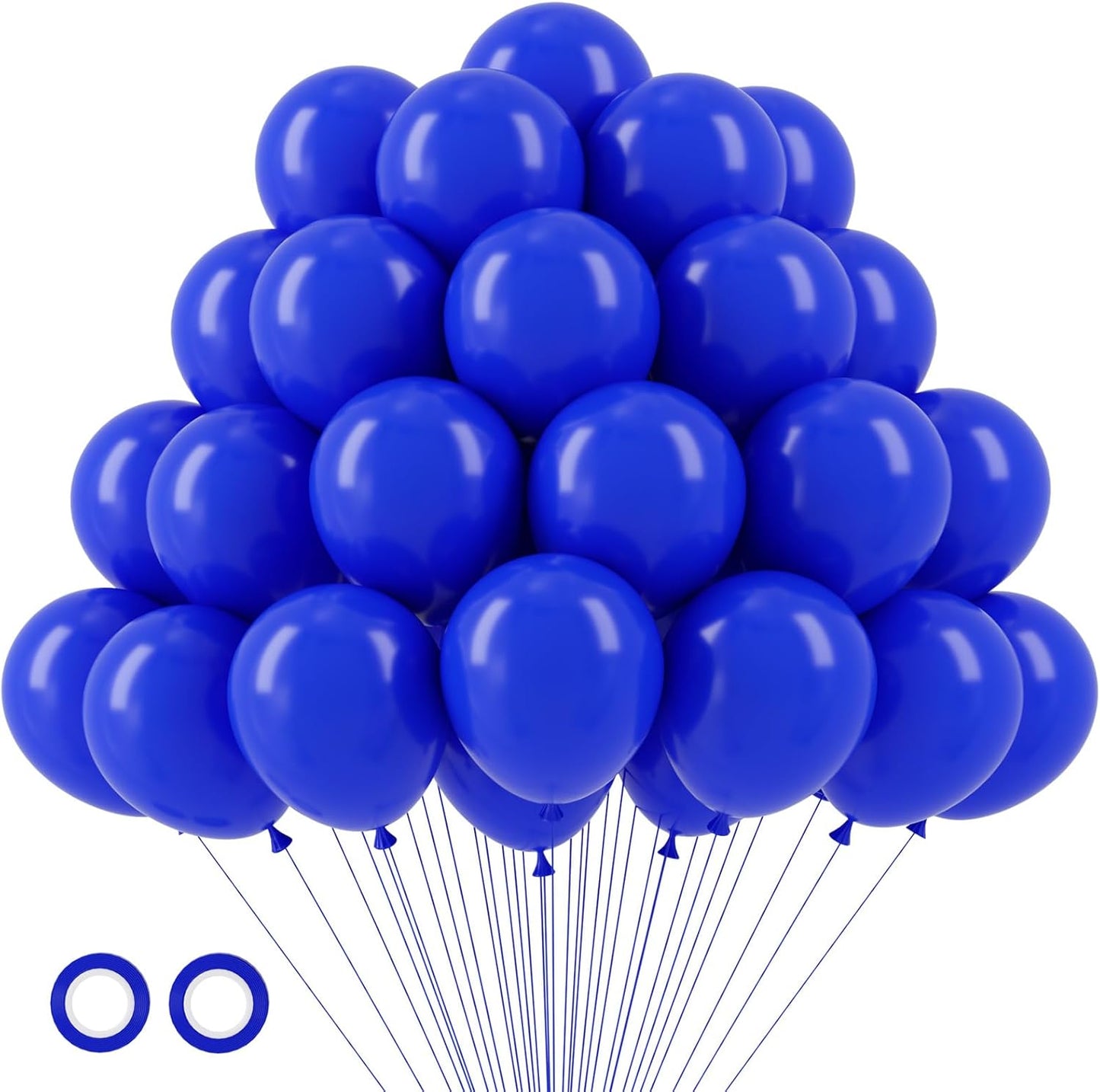 105pcs Royal Blue Balloons 12inch Party Balloons for Birthday Graduation Baby Shower Anniversary Nautical Party Decorations