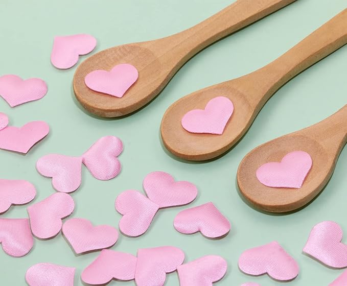 ONLYKXY 200Pcs Sponge Confetti Flower Decor Heart Shape Petals Table Wedding Decoration Glitter Scatter for Wedding Party Valentine's Day Scatter Ponge Petal Confetti (Pink)