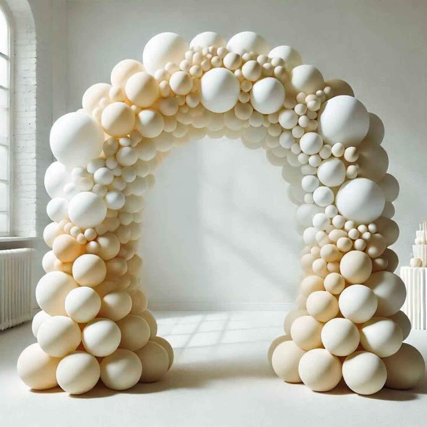 Sand White Balloons, Scmdoti Sand White Balloons Different Sizes 18 12 10 5 Inches for Spring Party Birthday Baby Shower Bridal Shower Wedding Decorations(SandWhite)