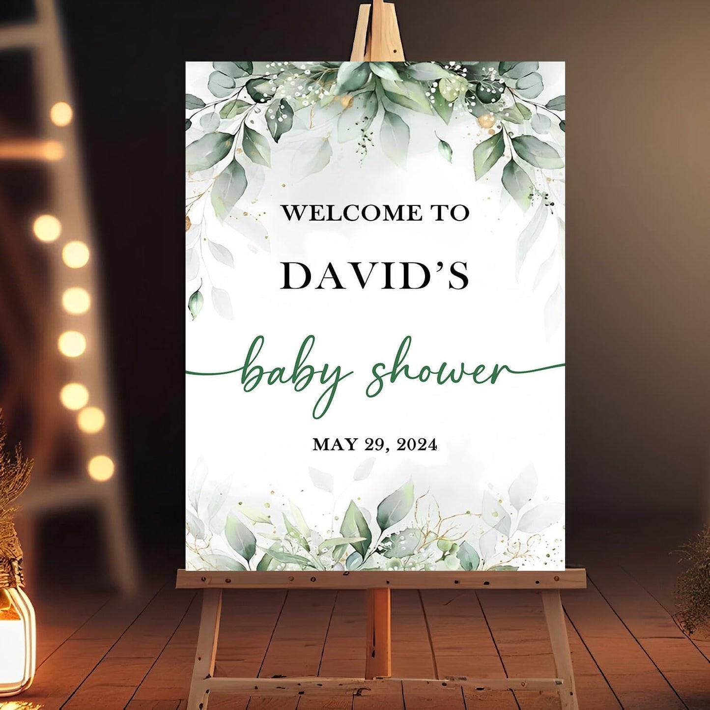 Editable Greenery Baby Shower Welcome Sign, Greenery Baby Shower Sign, Baby Shower Decorations, Greenery Baby Shower Decoration, Baby Shower Sign, Plastic Sign Full Size