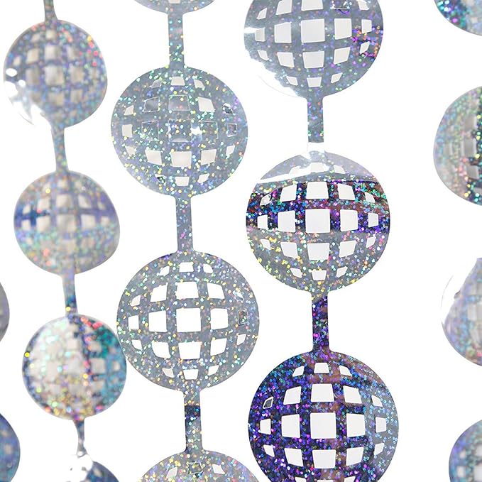 Disco Party Decorations - 2 Packs Silvery Disco Ball Disco Foil Fringe Streamers Curtains for Bachelorette, Birthday Backdrop Decorations,School Prom 80s Party Decorations (3.3x6.6 ft)