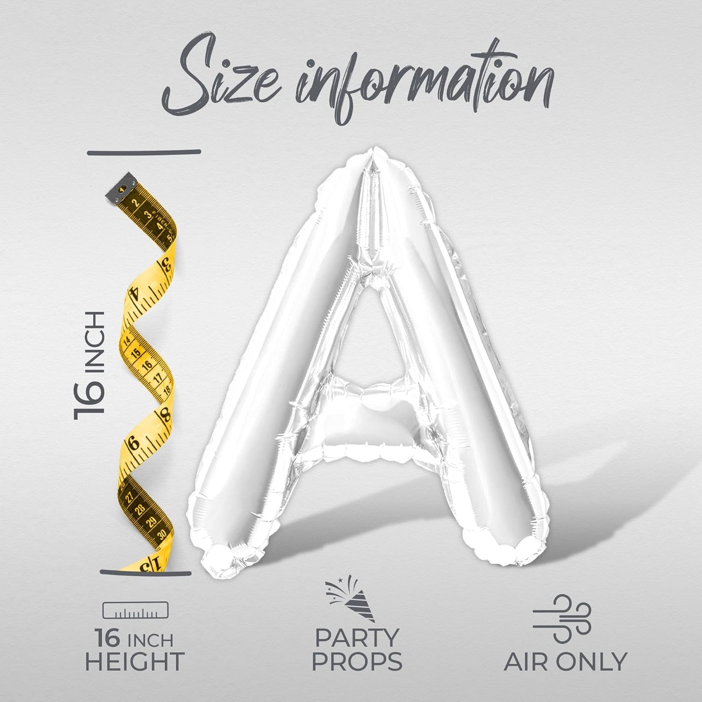 Letter Balloons - MARGS AND MATRIMONY 16" Inch Alphabet Letters Foil Mylar Balloon Bachelorette Party Banner (White)