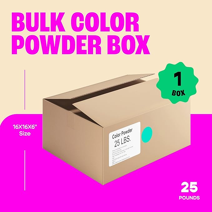 Chameleon Colors 25 lb. Color Powder - 1 Pack - Vibrant Aqua Color - for 15-20 People - Non-Toxic & Gluten-Free - for Holi, Color Wars, Fun Run, Gender Reveal, Summer Camp & More