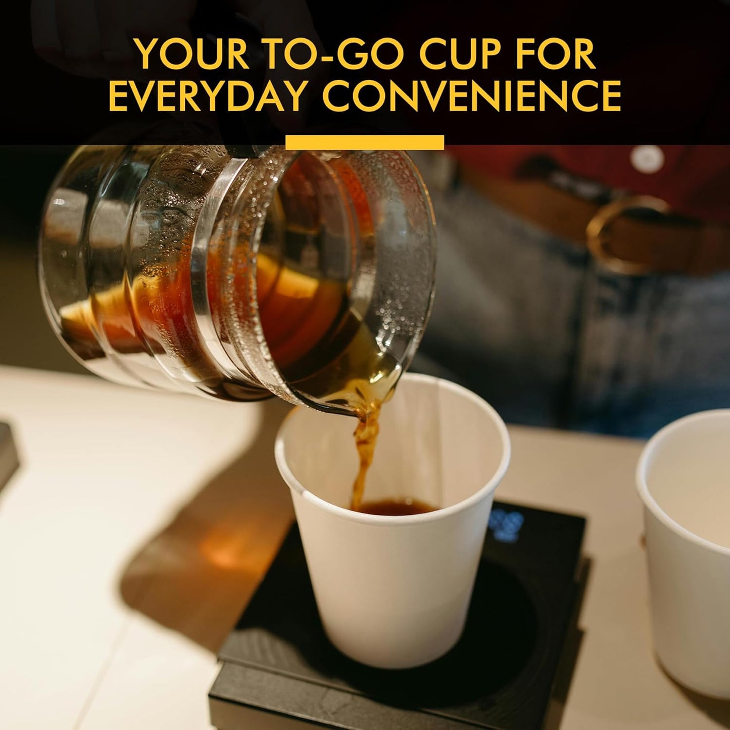 RACETOP 8 oz Disposable Coffee Cups [500 pack], Hot Coffee Cups 8 oz, Ideal for Office, Home, Party(500 pack)