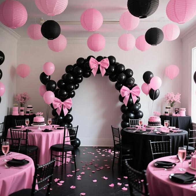18 Inch Black Balloons, 30Pcs Giant Latex Ballons, Large Round Baloons, Black Party Balloons, Happy Birthday Decorations, globos de cumpleaños, Halloween Baloons, Gender Reveal Decor
