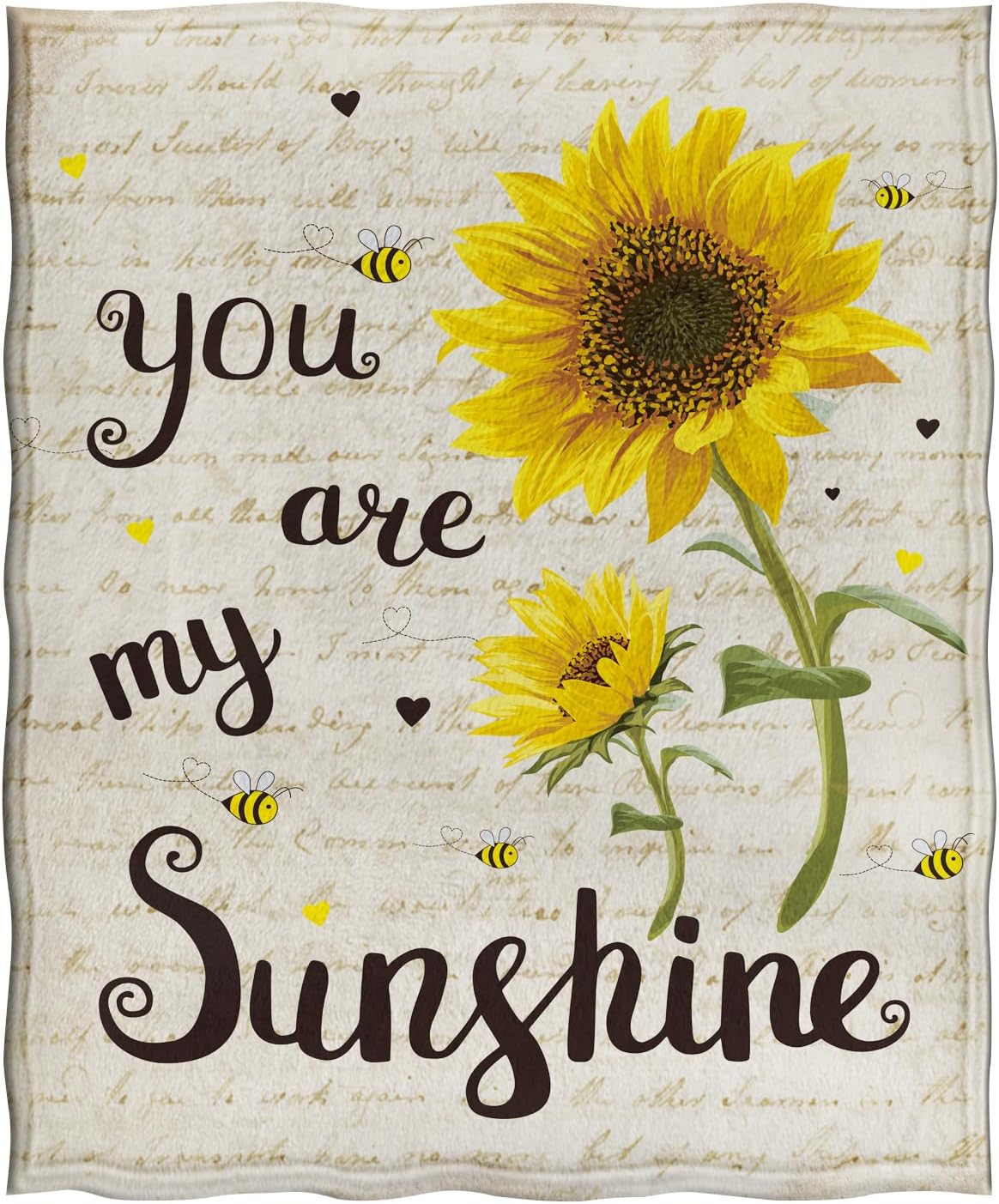 Jekeno Sunflower Gifts Blanket for Women Girls, Sunflowers Throw Gifts for Sunflower Lovers Adult Kids, You are My Sunshine Gift Blanket for Home Bed Couch