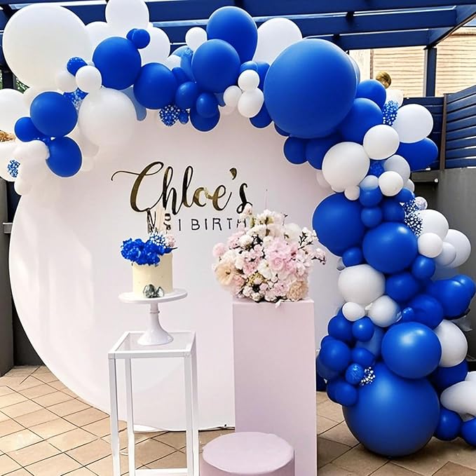 Large Royal Blue Balloons 18 Inch - 30Pcs Big Round Latex Baloons, globos azules, Thick Round Party Ballons for 4 of July Birthday Baseball Nautical Wedding Graduation Blue Themed Party