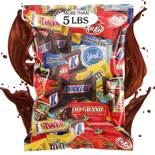 Assorted Chocolate Candy Variety Pack - Assorted Bulk Chocolate Mix - Individually Wrapped Party Chocolate Assortment - Chocolate For Every Occasion More Than 5 Pounds