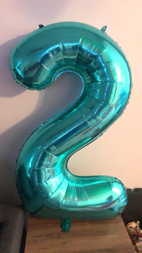 40 Inch Blue-green Numbers 9 Balloon, Balloons Decorations for 9 19 90 Birthday Party, Engagement, Wedding, Graduations, Photo Shoot Supplies