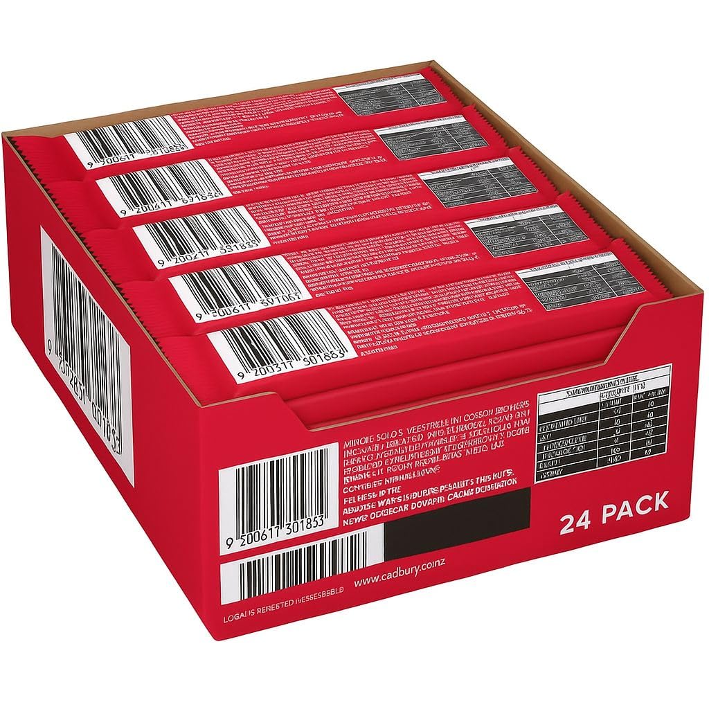 Cadbury Cherry Ripe 44g Bars 24 Count Box Australian Chocolate Treat