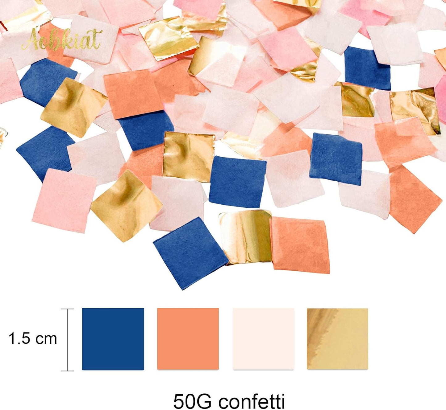 AOBKIAT Fall Baby Shower Party Decorations,28PCS Thanksgiving Home Decor,Orange Navy Gold Tissue Paper Pom Poms,Paper Garland,Hanging tassel,Table Confetti,for Baby Shower,Bridal Shower,Rustic Wedding