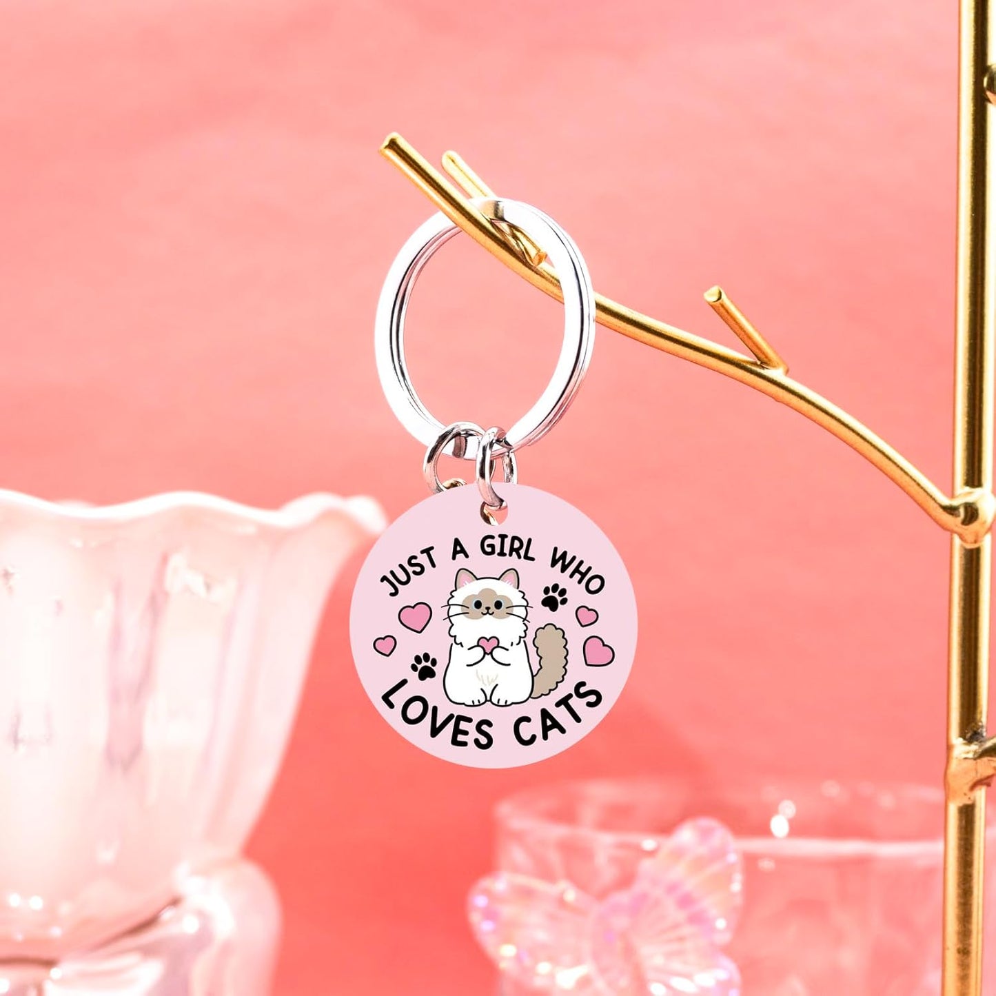 Cat Mom Gifts Cats Themed keychain Cats Lovers Gifts for Women