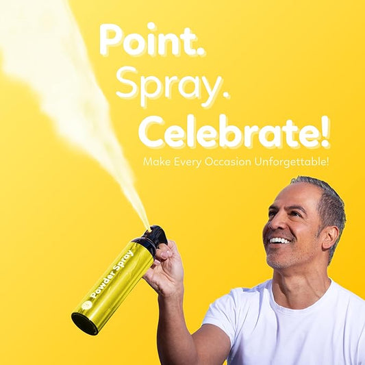 Yellow Smoke Bomb Powder Cannon Gender Reveal Fire Extinguisher Biodegradable| Launches 25ft | 10 Second Spray | Holi Color Decorations for Photoshoots, Festivals, Celebrations | TUR Party Supplies
