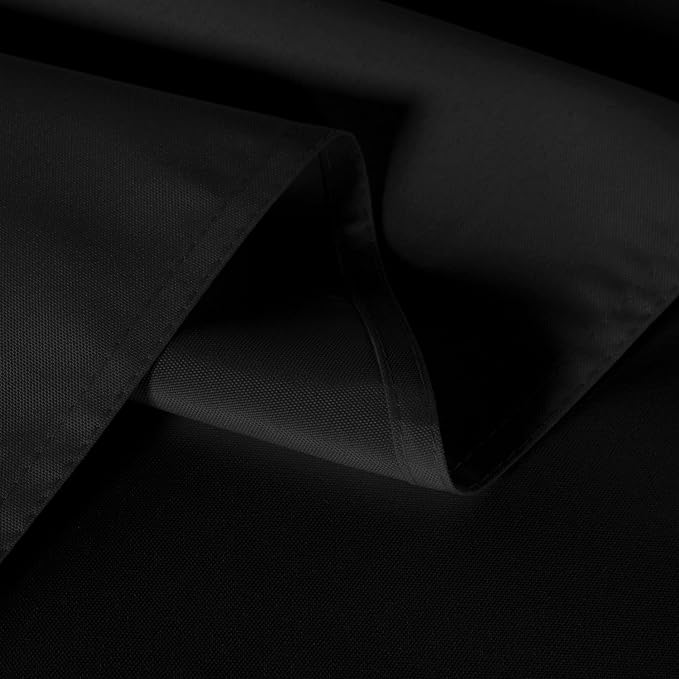 sancua 8 Pack Black Tablecloth 60 x 120 Inch, Rectangle Table Cloth for 8 Feet Tables - Stain and Wrinkle Resistant Washable Polyester Table Cover for Dining Tables, Buffet Parties and Camping