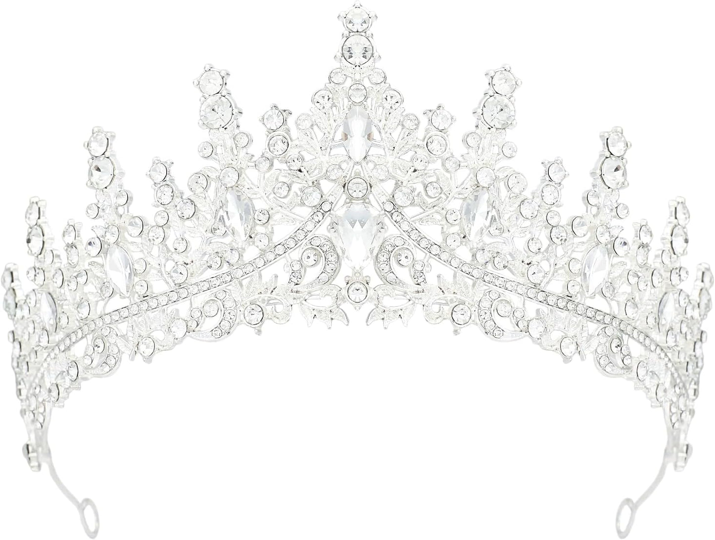 Crystal Tiaras & Crowns for Women, Bride Royal Queen Headband Princess Headpieces for Birthday Cake Crown & Prom Pageant Party