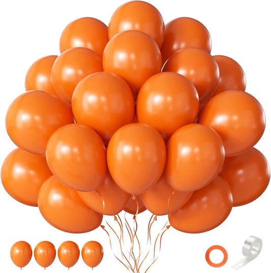 Orange Balloons, 60 PCS Orange Balloons 12 Inch Latex Balloon for Birthday Party Decoration, Wedding, Baby Shower, Anniversary, Summer Party Decoration and Balloon Garland