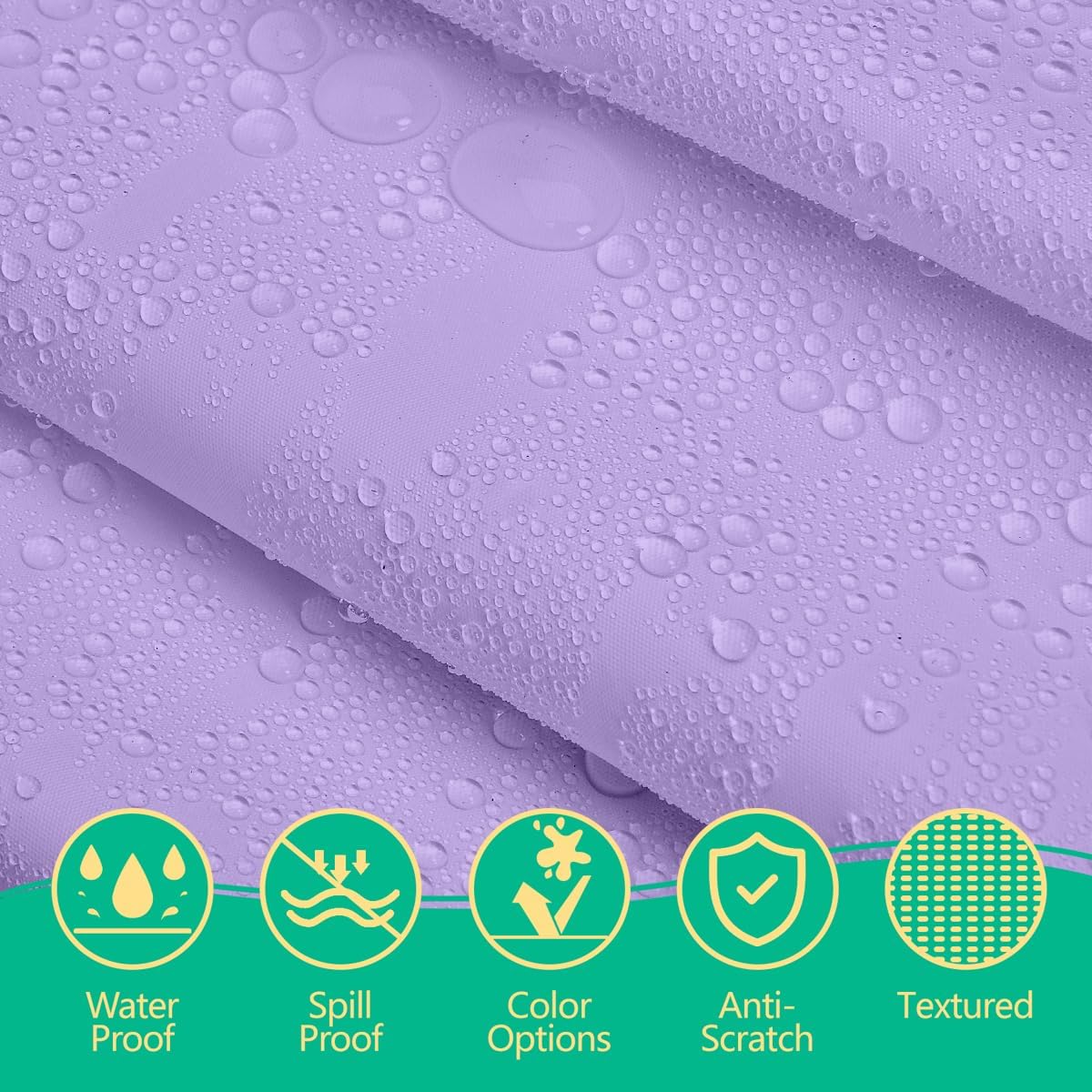 Disposable Lavender Plastic Tablecloth 54x108 Inch, 10-Count Waterproof Rectangle Table Cover for Events, Catering