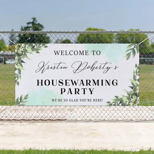 Personalized Housewarming Party Welcome Banner Decorations Double Sided Printing And Various Sizes #10