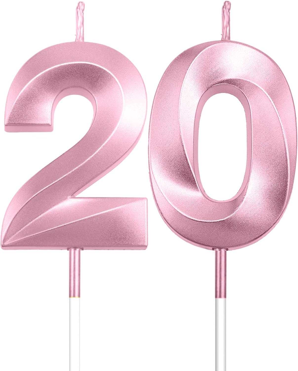 20th Birthday Cake Topper, Purple 20 Birthday Candle, 2 0 Candles 20th Birthday Cupcake Party Favor Happy Birthday Party Decorations Birthday Candle for Cake Sparklers Birthday Gifts