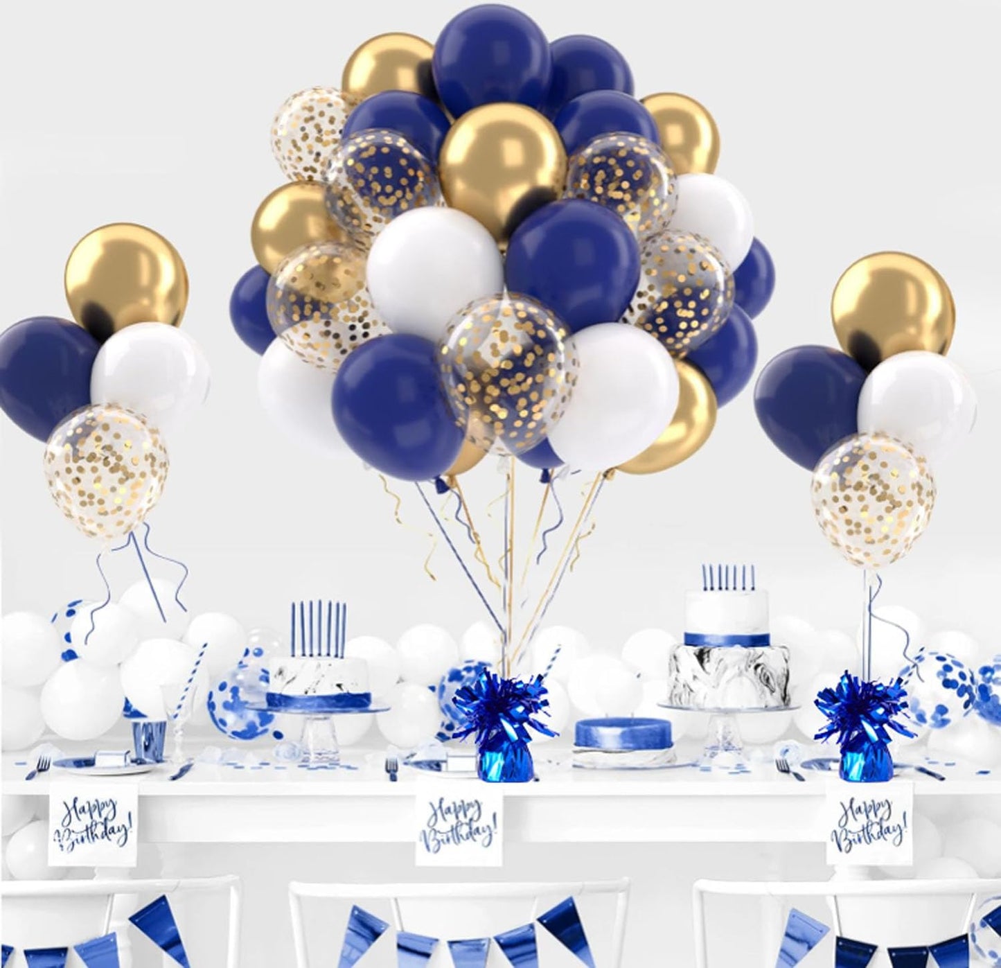 balloon weights are perfect for parties, birthdays, weddings. Each pack includes 6PCS durable weights that easily decorate balloons and elevate any celebration. (Dark Blue)
